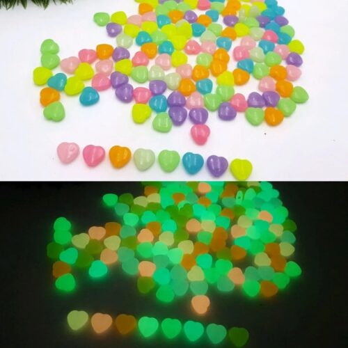 entremeio coração fluorescente